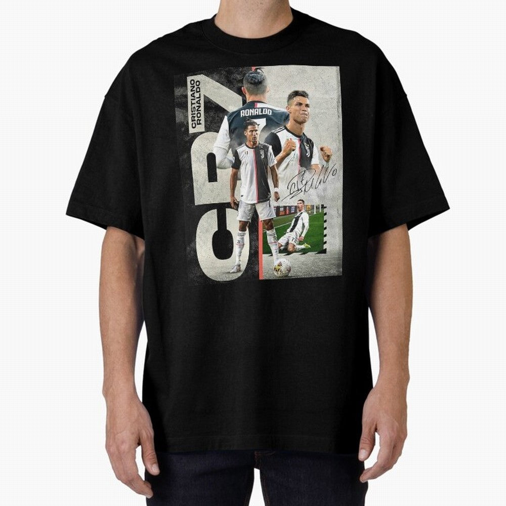 Cristiano Ronaldo Goals Oversized T-Shirt Celebrate Fan Favorites in Match Day Hype around FIFA World Cup 2026, Messi, CR7 and Mbappe, Portugal, Spain and Germany, Worldwide Fan Energy, Dramatic Goals, Stadium Lights and Championship Celebrations;