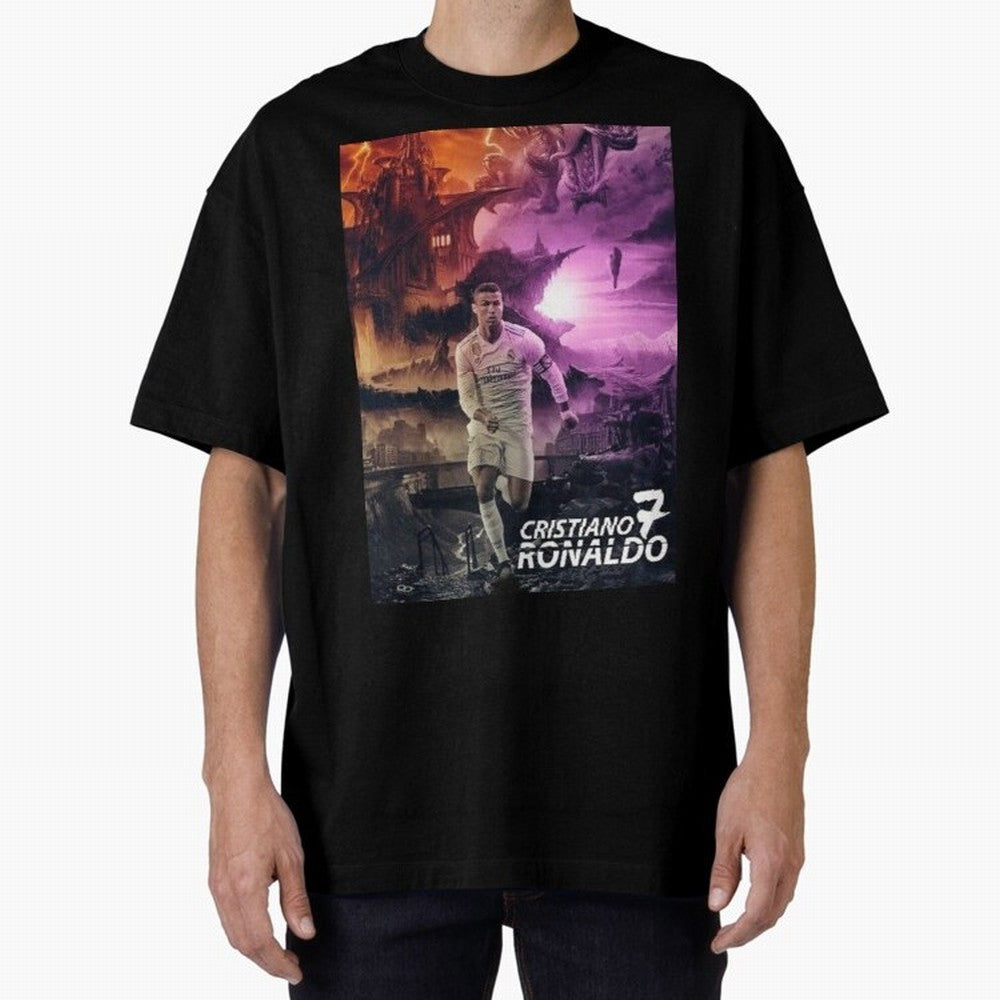 Cristiano Ronaldo | CR7 Design Oversized T-Shirt Wear the Spirit of the FIFA World Cup 2026 Group Stage Journey through Haaland and Mbappe Highlights, Argentina Pride, Soccer Culture, Superstar Moments, National Team Dreams and Competitive Fire;