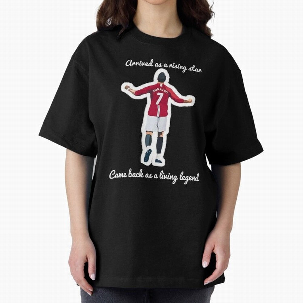 Cristiano Ronaldo Manchester United Siu Siuuu MUFC Oversized T-Shirt Relive the Noise and Pride of FIFA World Cup 2026 USA Canada Mexico Spirit, Inspired by Argentina, Mbappe and Neymar, Football History, Final Match Energy, Crowd Noise and Once in