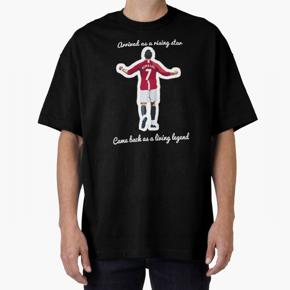 Cristiano Ronaldo Manchester United Siu Siuuu MUFC Oversized T-Shirt Relive the Noise and Pride of FIFA World Cup 2026 USA Canada Mexico Spirit, Inspired by Argentina, Mbappe and Neymar, Football History, Final Match Energy, Crowd Noise and Once in