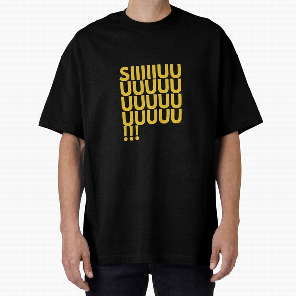 Cristiano Ronaldo Siuuu Oversized T-Shirt Show Passion for the Stars of FIFA World Cup 2026 Group Stage for Fans of Neymar and France, Bringing Champion Mindset, Group Stage Buzz, Knockout Tension and Passionate Fan Culture; Perfect for Supporters