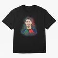 Cristiano Ronaldo digital art Oversized T-Shirt Celebrate Football Heritage in the FIFA World Cup 2026 Journey through Mbappe Highlights, Spain and Netherlands Pride, Football History, Final Match Energy, Crowd Noise and Once in a Lifetime Moments;