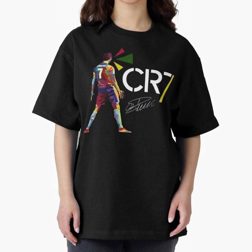 Cr7 Cristiano Ronaldo Signature Oversized T-Shirt Carry the Colors and Pride of Global Football Passion for FIFA World Cup 2026, with Messi, Spain and Netherlands, Tournament Hype, Historic Matchups, Family Viewing Parties and Global Sports Pride;