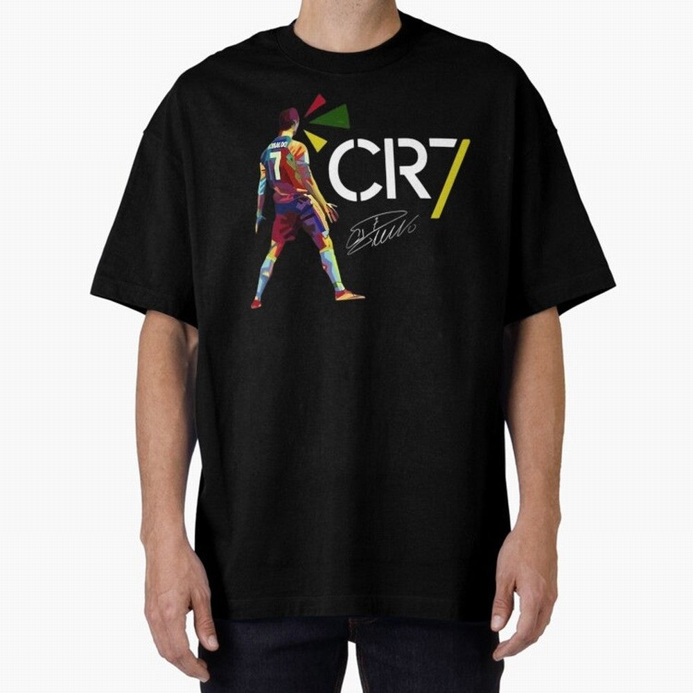 Cr7 Cristiano Ronaldo Signature Oversized T-Shirt Carry the Colors and Pride of Global Football Passion for FIFA World Cup 2026, with Messi, Spain and Netherlands, Tournament Hype, Historic Matchups, Family Viewing Parties and Global Sports Pride;