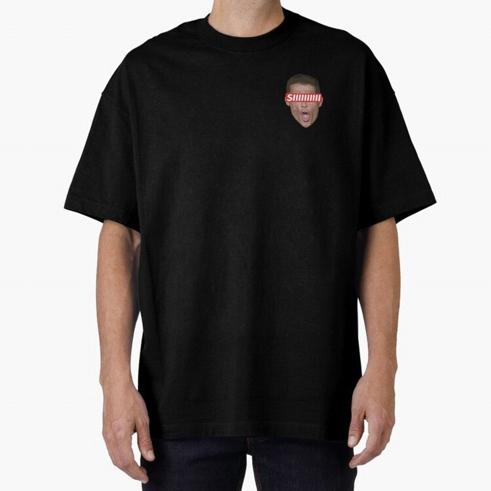SIIII - Cristiano Ronaldo - Floating Head Oversized T-Shirt Represent the Passion of FIFA World Cup 2026 USA Canada Mexico Spirit, with Argentina, France and Brazil, Messi, Neymar and Mbappe, Supporter Pride, Iconic Celebrations, Legendary Names