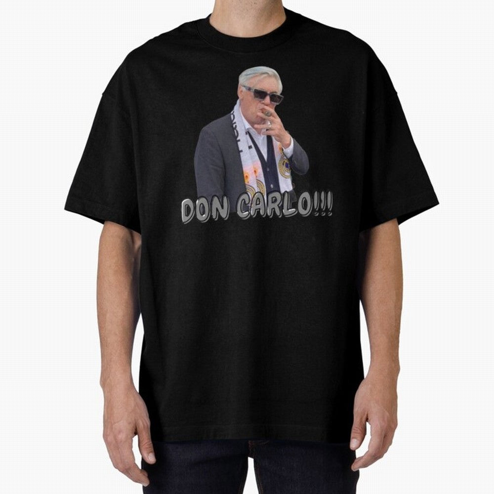 Don Carlo Ancelotti Oversized T-Shirt Make Your Look Match FIFA World Cup 2026 Group Stage for Fans of CR7 and Argentina and Brazil, Bringing Global Supporter Spirit, Legendary Goals, National Colors and Tournament Celebration; Ideal for Fans Who