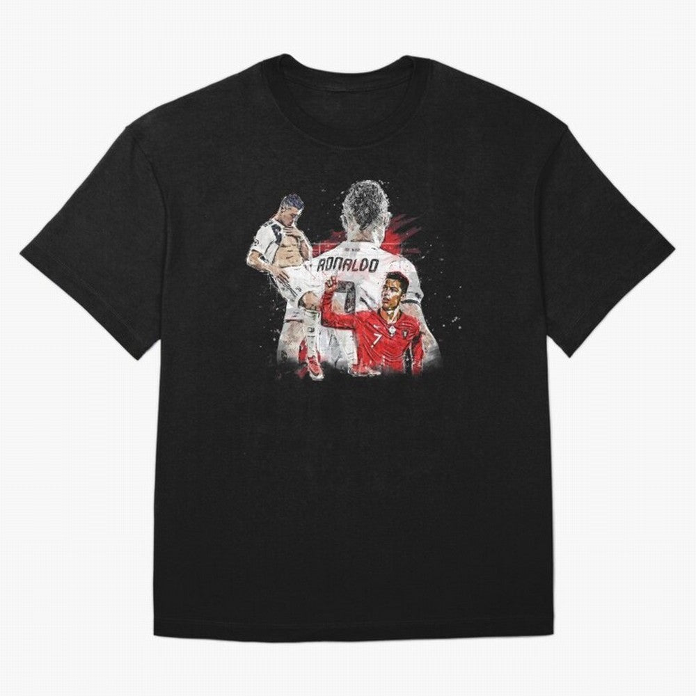 Cristiano Ronaldo Cristiano Ronaldo Oversized T-Shirt Feel Global Football Passion for FIFA World Cup 2026, Celebrating Messi, Neymar and Mbappe, Brazil, Match Day Excitement, Supporter Culture, Golden Goals and Global Football Passion; Built for