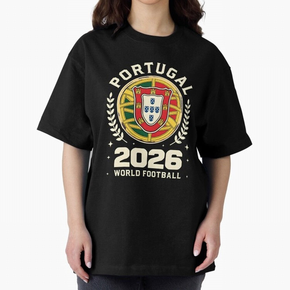 Portugal 2026 World Football Oversized T-Shirt Bring Supporter Culture to FIFA World Cup 2026 Group Stage Spirit, Featuring Argentina and Brazil, Cristiano Ronaldo, Haaland and CR7, Retro Football Energy, Iconic Rivalries, Trophy Chase Drama and