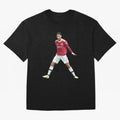 Ronaldo in Flight Oversized T-Shirt Celebrate Football Heritage in FIFA World Cup 2026 Capturing Neymar, France Energy, Supporter Pride, Iconic Celebrations, Legendary Names and Global Match Day Energy; Great for Watch Parties, Sports Bars, Family