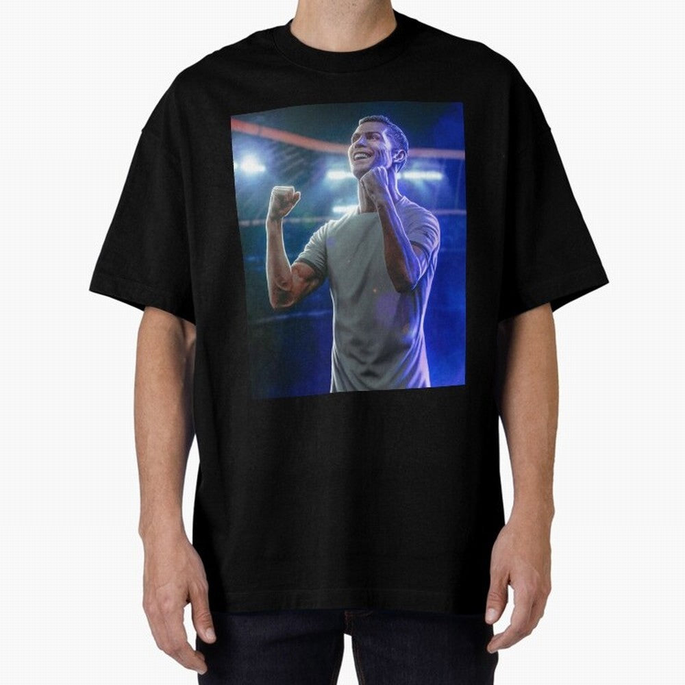 Cristiano Ronaldo Oversized T-Shirt Honor the Beautiful Game during FIFA World Cup 2026 Group Stage for Fans of CR7 and Messi and France and Portugal, Bringing Champion Mindset, Group Stage Buzz, Knockout Tension and Passionate Fan Culture; Perfect