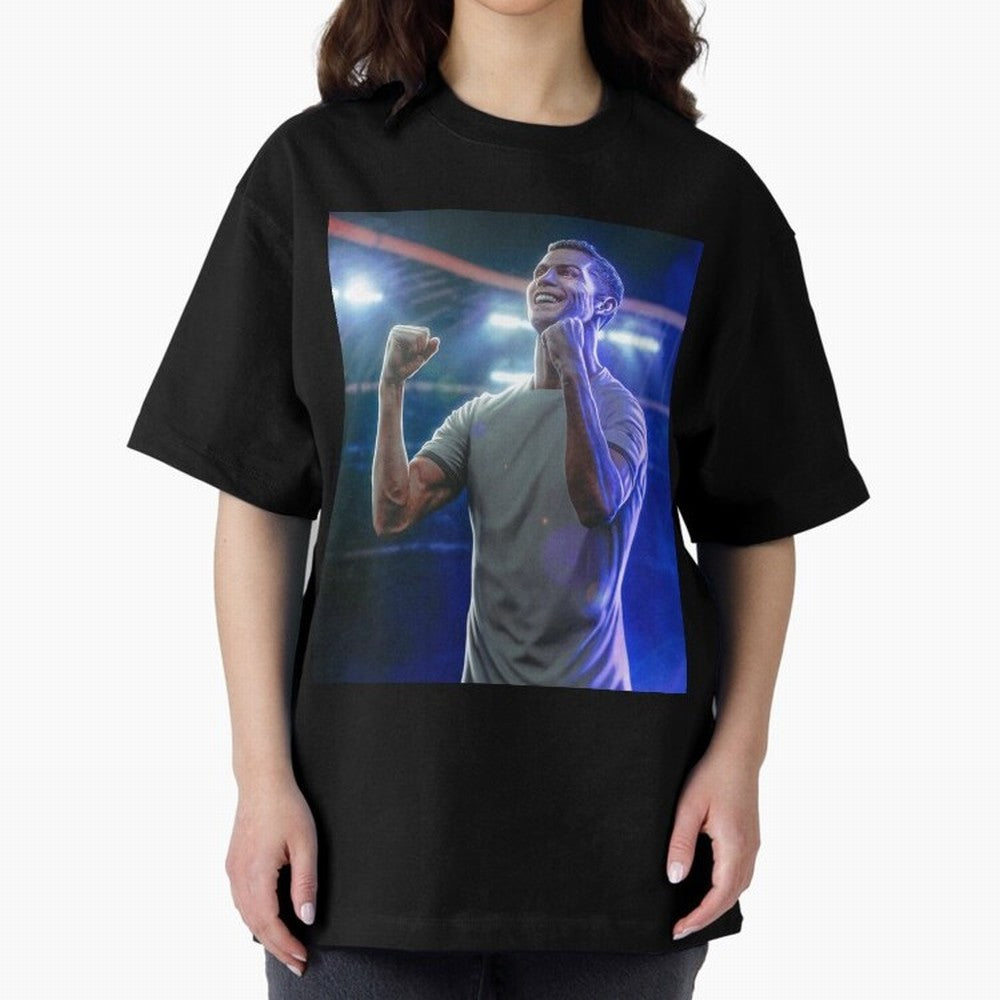 Cristiano Ronaldo Oversized T-Shirt Honor the Beautiful Game during FIFA World Cup 2026 Group Stage for Fans of CR7 and Messi and France and Portugal, Bringing Champion Mindset, Group Stage Buzz, Knockout Tension and Passionate Fan Culture; Perfect