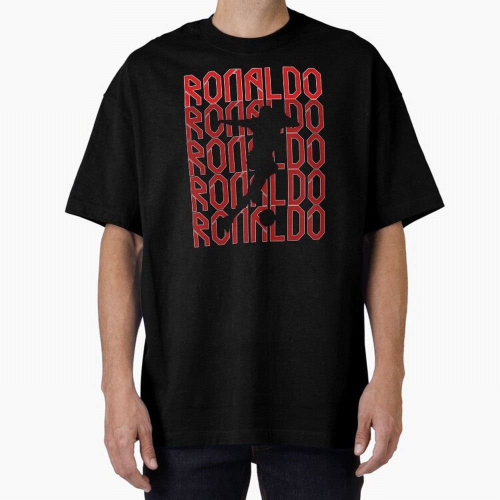 Cristiano Ronaldo Oversized T-Shirt Bring Global Tournament Vibes to Global Football Passion for FIFA World Cup 2026, Inspired by Messi and Cristiano Ronaldo, Brazil, Worldwide Fan Energy, Dramatic Goals, Stadium Lights and Championship