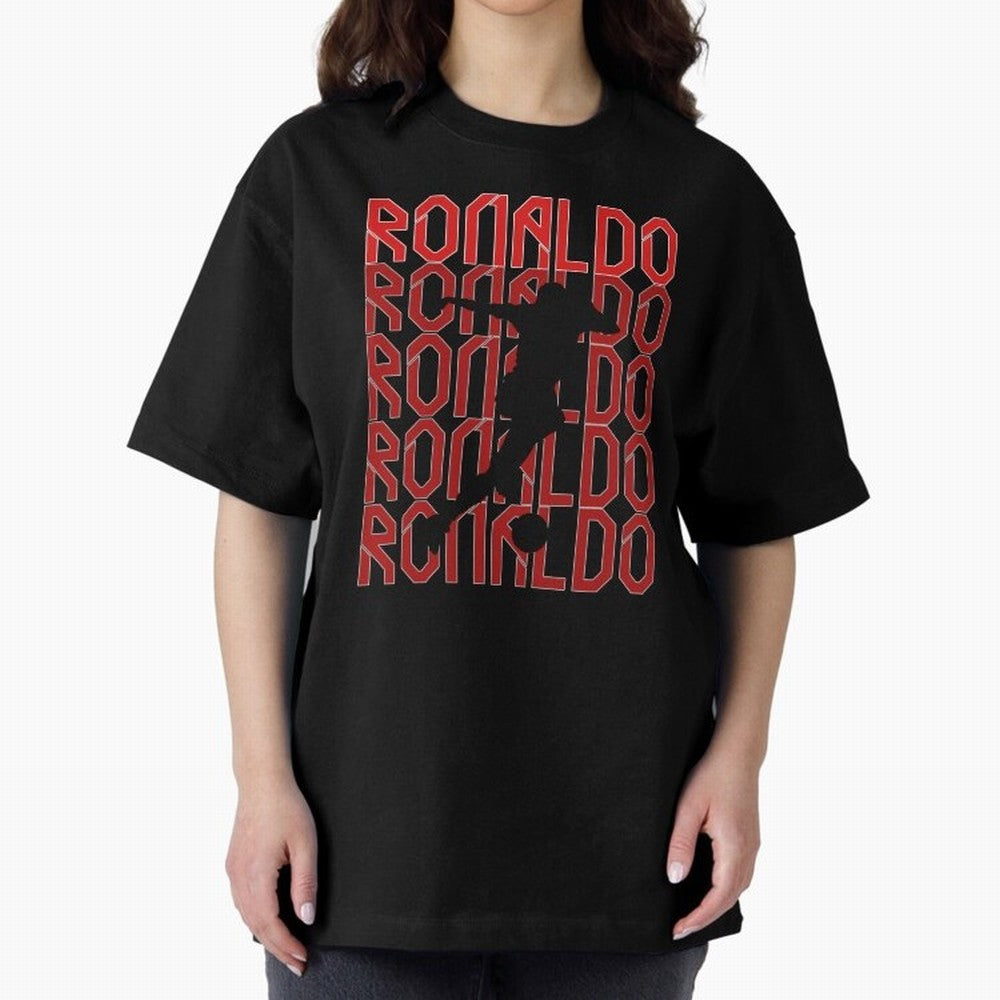 Cristiano Ronaldo Oversized T-Shirt Bring Global Tournament Vibes to Global Football Passion for FIFA World Cup 2026, Inspired by Messi and Cristiano Ronaldo, Brazil, Worldwide Fan Energy, Dramatic Goals, Stadium Lights and Championship