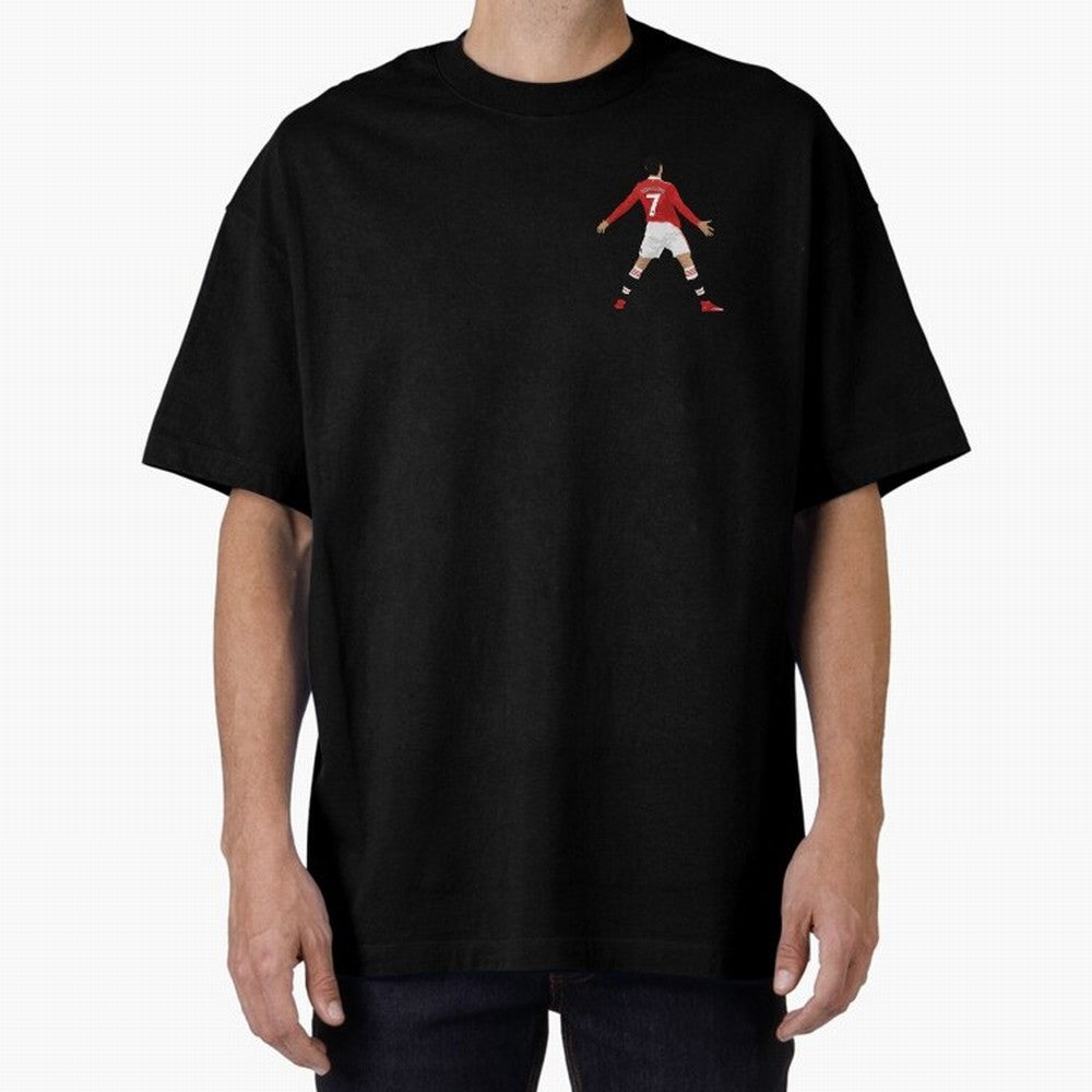 Ronaldo CR7 - Manchester Unided Oversized T-Shirt Feel the Roar of the FIFA World Cup 2026 USA Canada Mexico Journey through Messi Highlights, Argentina and Brazil Pride, Stadium Memories, Football Loyalty, International Chants and Championship