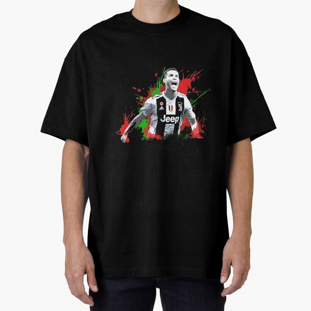 Cristiano Ronaldo Cristiano Ronaldo Oversized T-Shirt Discover Match Day Hype around FIFA World Cup 2026, Messi, Portugal, Spain and Germany, Worldwide Fan Energy, Dramatic Goals, Stadium Lights and Championship Celebrations; Ideal for Fans Who