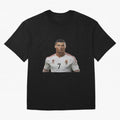 Sticker Ronaldo 2024 Oversized T-Shirt Keep Football History Alive during FIFA World Cup 2026 Group Stage for Fans of Cristiano Ronaldo and France, Bringing Stadium Chants, National Pride, Trophy Dreams and Unforgettable Football Memories; Perfect