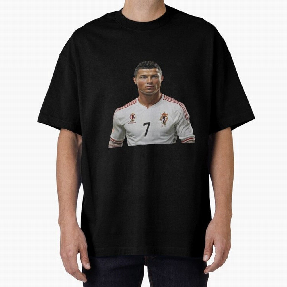 Sticker Ronaldo 2024 Oversized T-Shirt Keep Football History Alive during FIFA World Cup 2026 Group Stage for Fans of Cristiano Ronaldo and France, Bringing Stadium Chants, National Pride, Trophy Dreams and Unforgettable Football Memories; Perfect