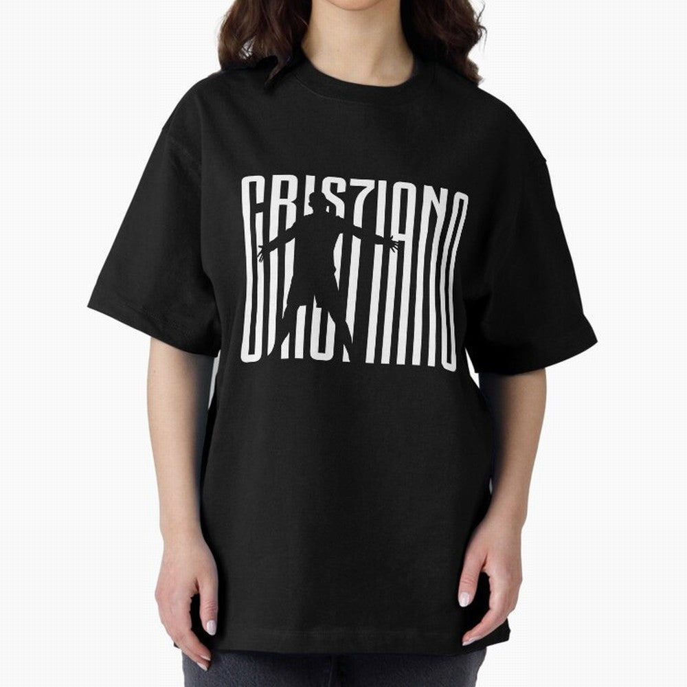 Cristiano Ronaldo Oversized T-Shirt Mark Match Day Hype around FIFA World Cup 2026 Group Stage, Messi, Brazil, Game Day Rituals, Football Legends, Country Pride and the Road to the Final; Created for Match Day Parties, Soccer Gifts, Fan Photos,