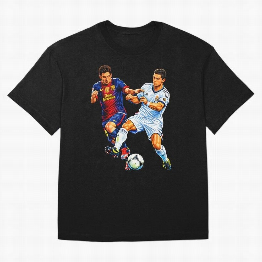 2 GOATS Oversized T-Shirt Feel the Roar of Match Day Hype around FIFA World Cup 2026 Group Stage, Haaland, England and Germany, Football History, Final Match Energy, Crowd Noise and Once in a Lifetime Moments; Perfect for Fans, Collectors, Family