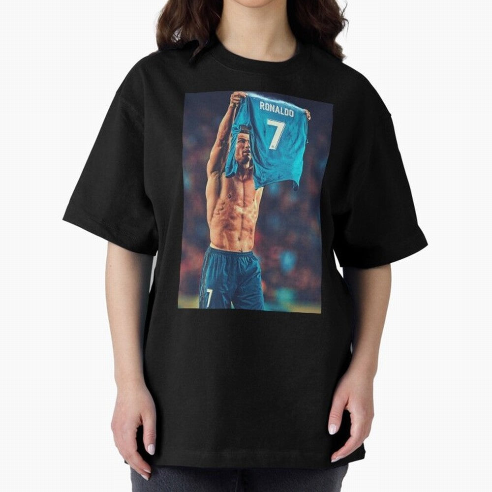 Cristiano Ronaldo Siu Goat,Ronaldo Gifts, Ronaldo Best Selling , Ronaldo Top Items Oversized T-Shirt Relive Legendary Nights from Match Day Hype around FIFA World Cup 2026 Group Stage, Messi, CR7 and Mbappe, England, Football Festival Excitement,