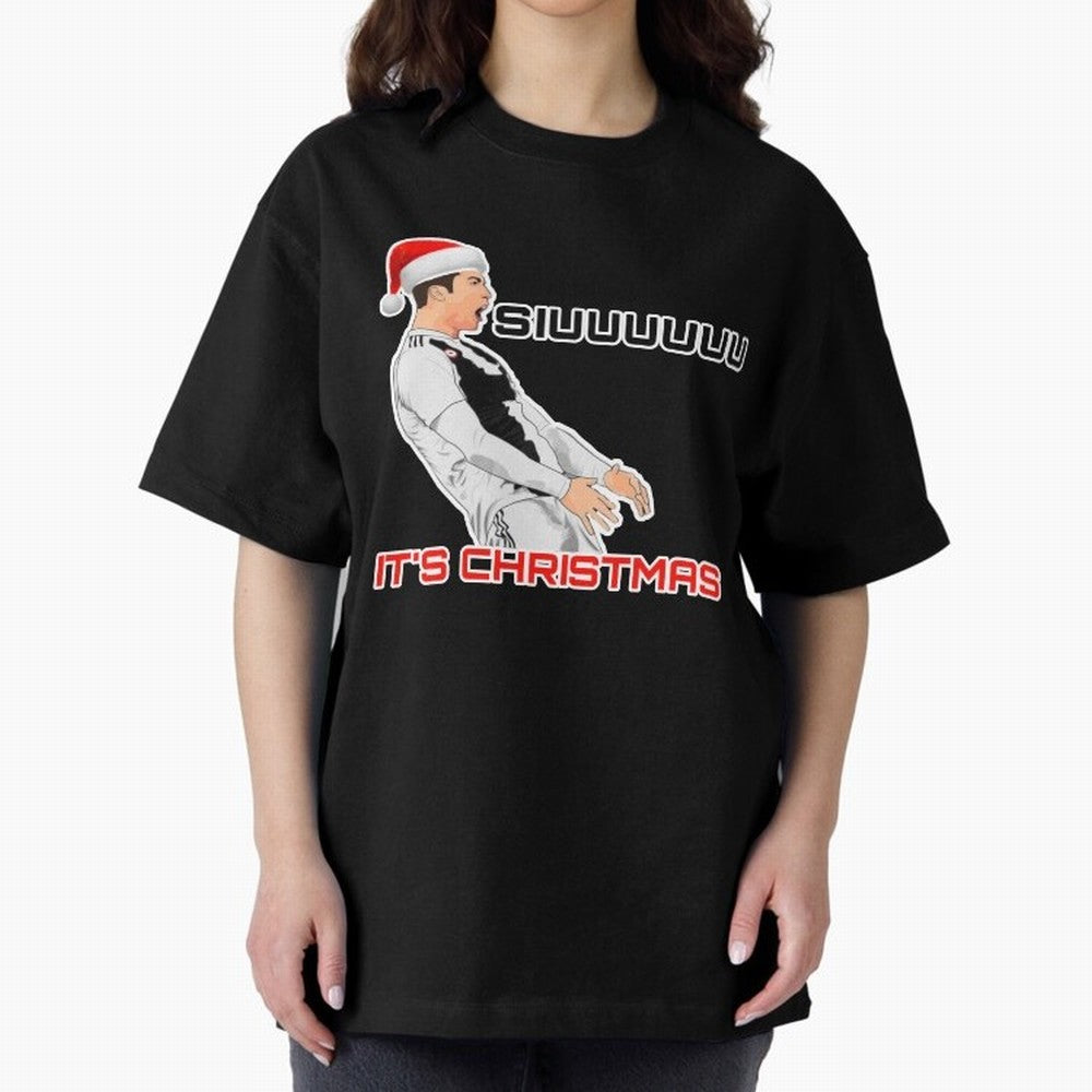 Siuuuuuu CR7 Christmas funny Oversized T-Shirt Embrace FIFA World Cup 2026 Spirit, Built around France, Messi, Vintage Soccer Flavor, Modern Football Stars, National Flags and Final Night Emotion; Perfect for Supporters Who Want Bold Football