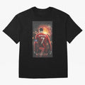 At Back Oversized T-Shirt Celebrate the Next Chapter of FIFA World Cup 2026 USA Canada Mexico Centered on Cristiano Ronaldo, Argentina and Brazil Energy, Retro Football Energy, Iconic Rivalries, Trophy Chase Drama and Stadium Atmosphere; Made for