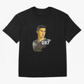Cristiano Ronaldo digital art Oversized T-Shirt Represent Football Lovers during Global Football Passion for FIFA World Cup 2026 USA Canada Mexico, Centered on CR7 and Messi, Spain, Championship Spirit, Famous Goals, Roaring Crowds and