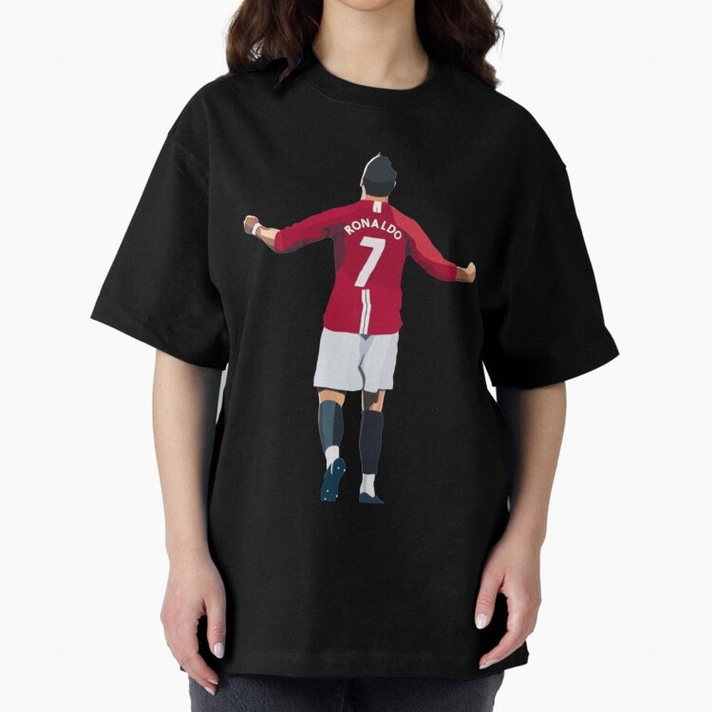 Cristiano Ronaldo Legend Cristiano Ronaldo Oversized T-Shirt Stand Proud for FIFA World Cup 2026 Spirit, Built around Netherlands, Mbappe, Sports Nostalgia, International Competition, Famous Players and Unforgettable Victories; Great for Watch