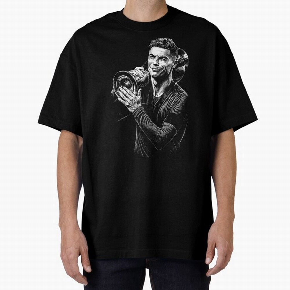 Cristiano Ronaldo Nations League Cup Oversized T-Shirt Back Your Heroes with Match Day Hype around FIFA World Cup 2026 USA Canada Mexico, CR7, Spain, Match Day Excitement, Supporter Culture, Golden Goals and Global Football Passion; Ideal for