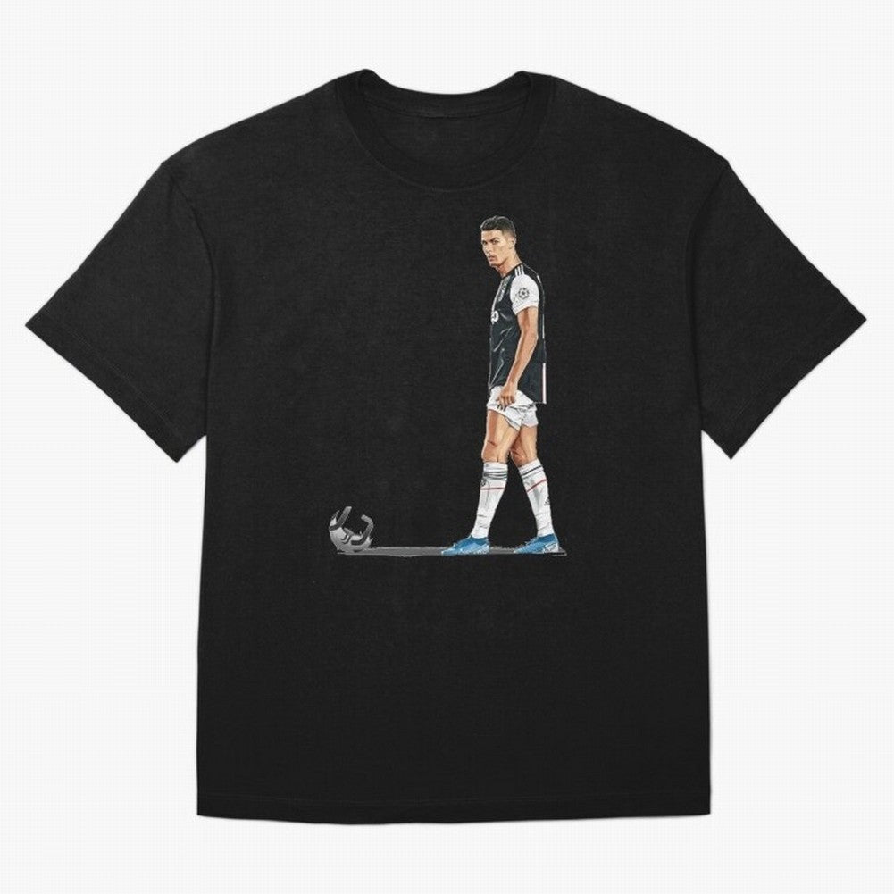 Ronaldo Watercolor Oversized T-Shirt Make Memories around FIFA World Cup 2026 USA Canada Mexico Centered on Haaland and Mbappe, England Energy, Football Festival Excitement, Trophy Ambitions, Country Rivalries and Star Player Buzz; Perfect for
