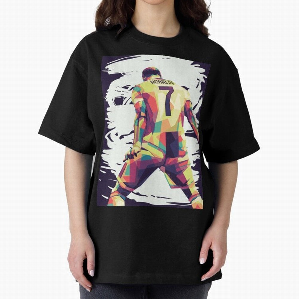 Cristiano Ronaldo Art cristiano ronaldo Oversized T-Shirt Celebrate Rivalries and Pride in the FIFA World Cup 2026 Journey through Mbappe and Neymar Highlights, Argentina Pride, Worldwide Fan Energy, Dramatic Goals, Stadium Lights and Championship