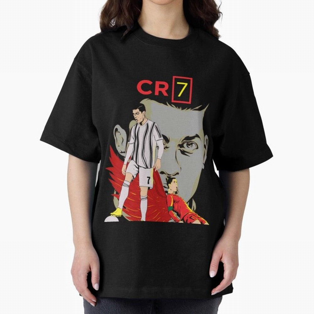 Cristiano Ronaldo Cristiano Ronaldo cr7 Oversized T-Shirt Bring Global Tournament Vibes to Global Football Passion for FIFA World Cup 2026, Inspired by Messi and Cristiano Ronaldo, Brazil, Worldwide Fan Energy, Dramatic Goals, Stadium Lights and