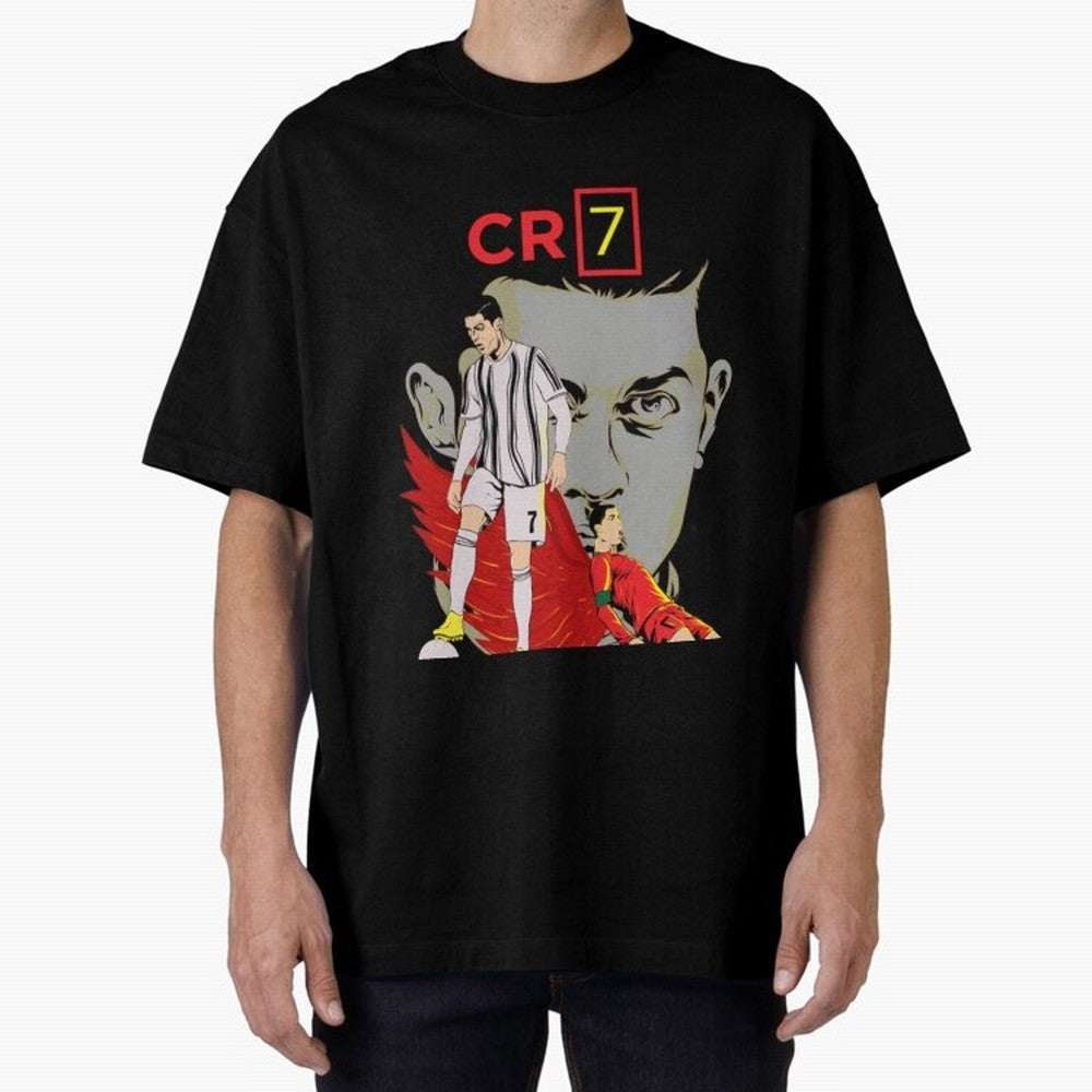 Cristiano Ronaldo Cristiano Ronaldo cr7 Oversized T-Shirt Bring Global Tournament Vibes to Global Football Passion for FIFA World Cup 2026, Inspired by Messi and Cristiano Ronaldo, Brazil, Worldwide Fan Energy, Dramatic Goals, Stadium Lights and