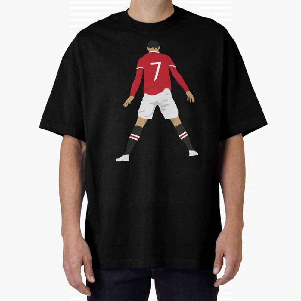 CR7 Man U SIIIIIUUUUUUU (Celebration) Oversized T-Shirt Stand Out with Spirit from Match Day Hype around FIFA World Cup 2026, Mbappe and Neymar, Argentina and Brazil, Football Festival Excitement, Trophy Ambitions, Country Rivalries and Star Player