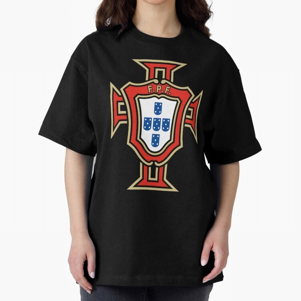 Portugal Soccer Logo Oversized T-Shirt Feel the Heartbeat of FIFA World Cup 2026 Capturing Messi, Neymar and Mbappe, Germany Energy, Classic Soccer Heritage, Championship Pressure, Fan Loyalty and International Pride; Ideal for Fans Who Follow
