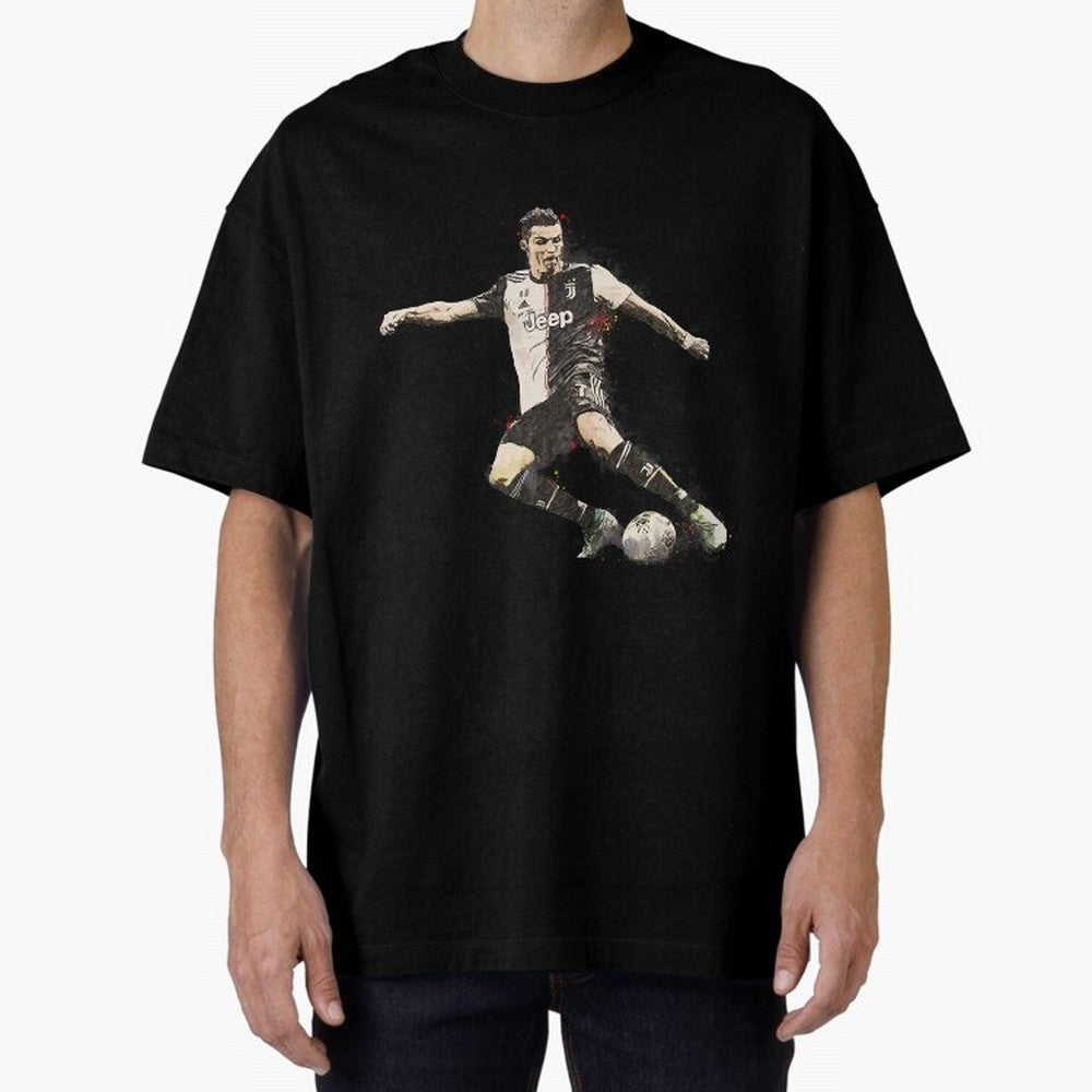 Cristiano Ronaldo Oversized T-Shirt Show Up for the Glory of FIFA World Cup 2026 USA Canada Mexico for Fans of Cristiano Ronaldo and Spain, Bringing Championship Spirit, Famous Goals, Roaring Crowds and International Football Unity; Perfect for