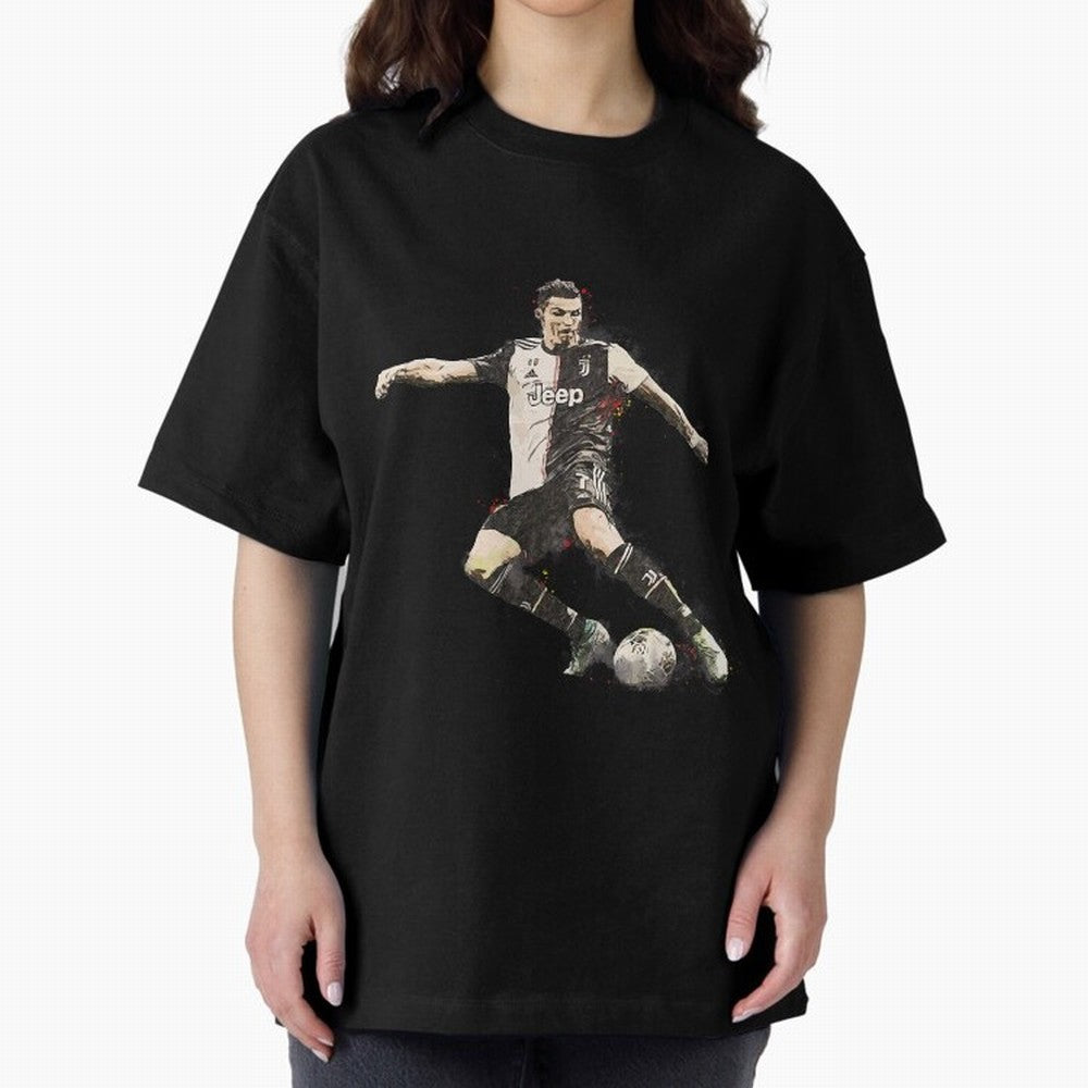 Cristiano Ronaldo Oversized T-Shirt Show Up for the Glory of FIFA World Cup 2026 USA Canada Mexico for Fans of Cristiano Ronaldo and Spain, Bringing Championship Spirit, Famous Goals, Roaring Crowds and International Football Unity; Perfect for