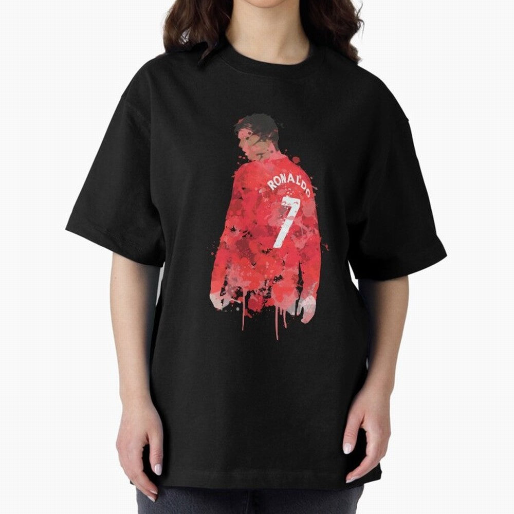 Cristiano Ronaldo - Manchester United Legend Art Oversized T-Shirt Create Match Day Hype around FIFA World Cup 2026, Messi and Cristiano Ronaldo, France and Portugal, Tournament Hype, Historic Matchups, Family Viewing Parties and Global Sports