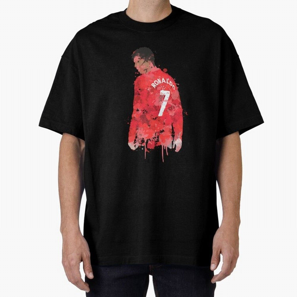Cristiano Ronaldo - Manchester United Legend Art Oversized T-Shirt Create Match Day Hype around FIFA World Cup 2026, Messi and Cristiano Ronaldo, France and Portugal, Tournament Hype, Historic Matchups, Family Viewing Parties and Global Sports
