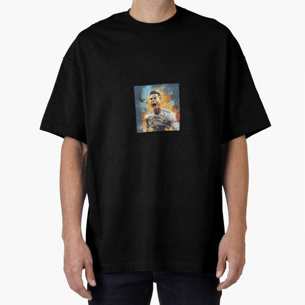 Cristiano Ronaldo Oversized T-Shirt Feel the Roar of Match Day Hype around FIFA World Cup 2026, Messi and Cristiano Ronaldo, France and Portugal, Retro Football Energy, Iconic Rivalries, Trophy Chase Drama and Stadium Atmosphere; Made for Die Hard