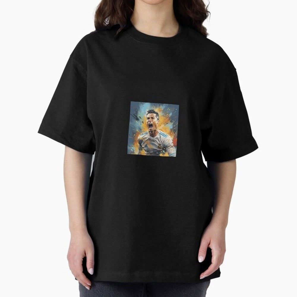Cristiano Ronaldo Oversized T-Shirt Feel the Roar of Match Day Hype around FIFA World Cup 2026, Messi and Cristiano Ronaldo, France and Portugal, Retro Football Energy, Iconic Rivalries, Trophy Chase Drama and Stadium Atmosphere; Made for Die Hard