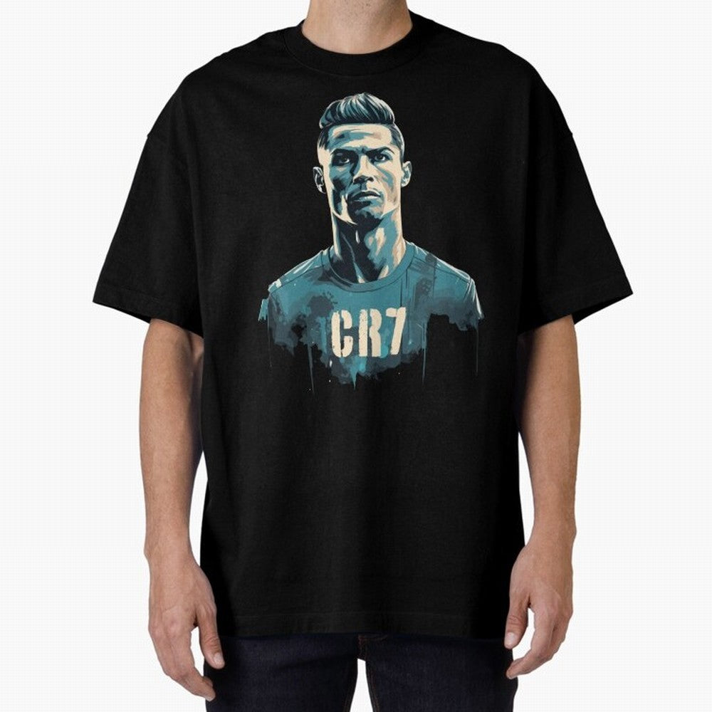 CR7 Oversized T-Shirt Honor the Football Icons of Match Day Hype around FIFA World Cup 2026 USA Canada Mexico, Haaland, Brazil, Football Festival Excitement, Trophy Ambitions, Country Rivalries and Star Player Buzz; Great for Supporters Who Love