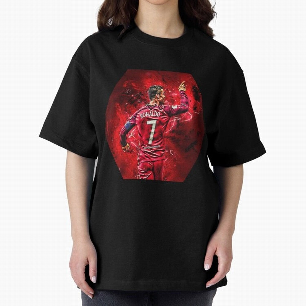 CR7 Art Oversized T-Shirt Relive the Noise and Pride of the FIFA World Cup 2026 USA Canada Mexico Journey through Neymar Highlights, Spain Pride, Stadium Chants, National Pride, Trophy Dreams and Unforgettable Football Memories; Made for Die Hard