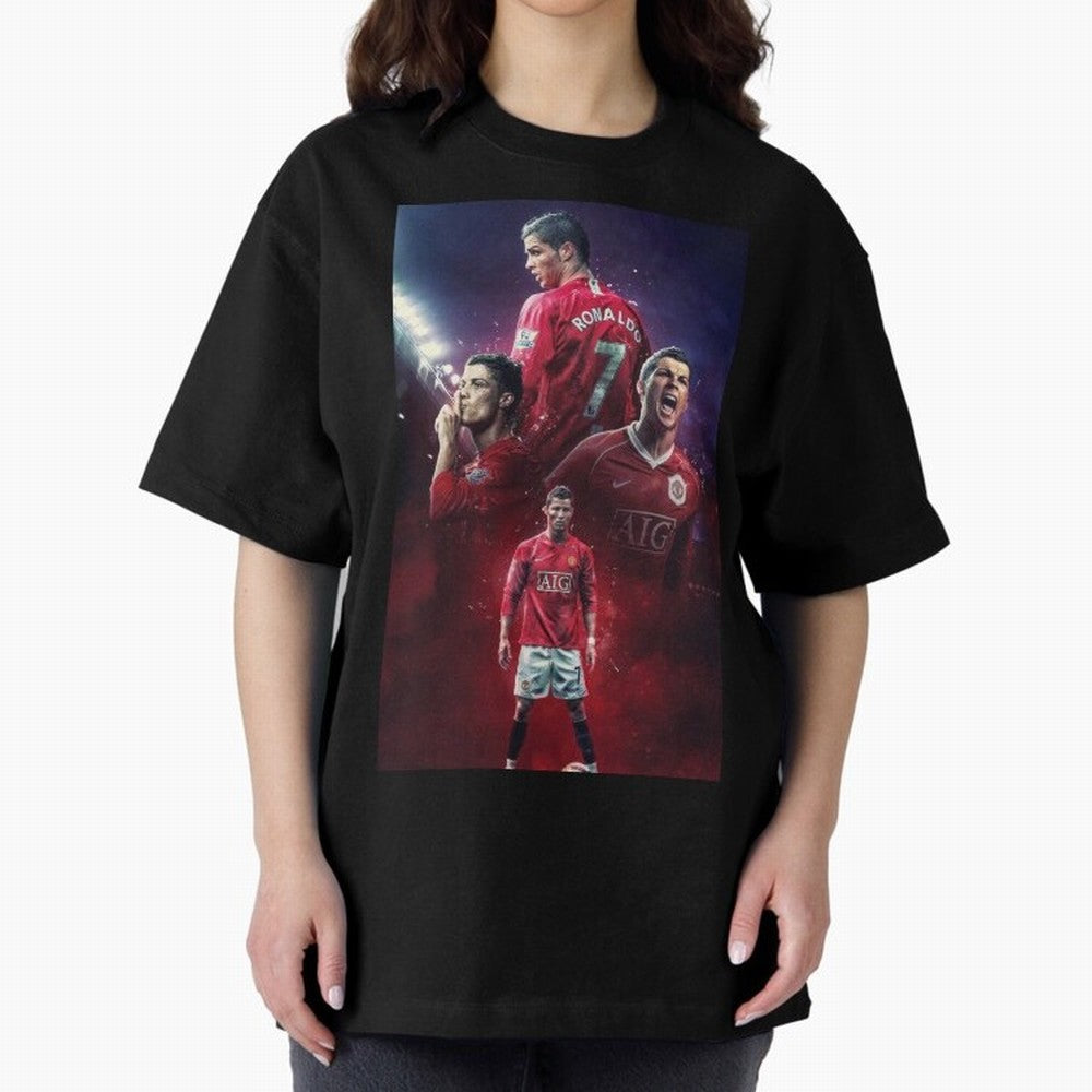 Cristiano Ronaldo dos Santos Aveiro Art Oversized T-Shirt Wear the Spirit of Match Day Hype around FIFA World Cup 2026, CR7 and Messi, England, France and Netherlands, Stadium Memories, Football Loyalty, International Chants and Championship