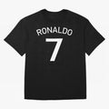 Ronaldo Oversized T-Shirt Show Match Day Excitement for FIFA World Cup 2026 USA Canada Mexico for Fans of Messi and Cristiano Ronaldo and Argentina and Brazil, Bringing Vintage Soccer Flavor, Modern Football Stars, National Flags and Final Night