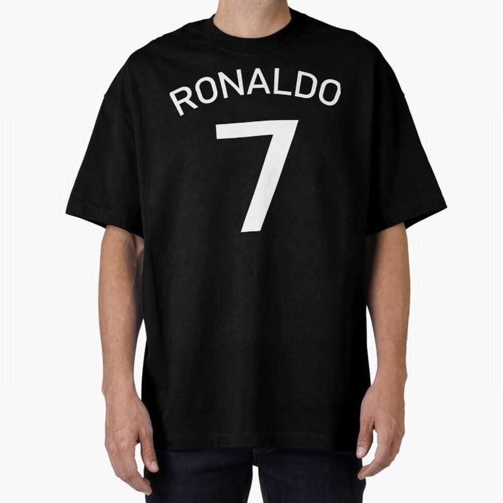Ronaldo Oversized T-Shirt Show Match Day Excitement for FIFA World Cup 2026 USA Canada Mexico for Fans of Messi and Cristiano Ronaldo and Argentina and Brazil, Bringing Vintage Soccer Flavor, Modern Football Stars, National Flags and Final Night