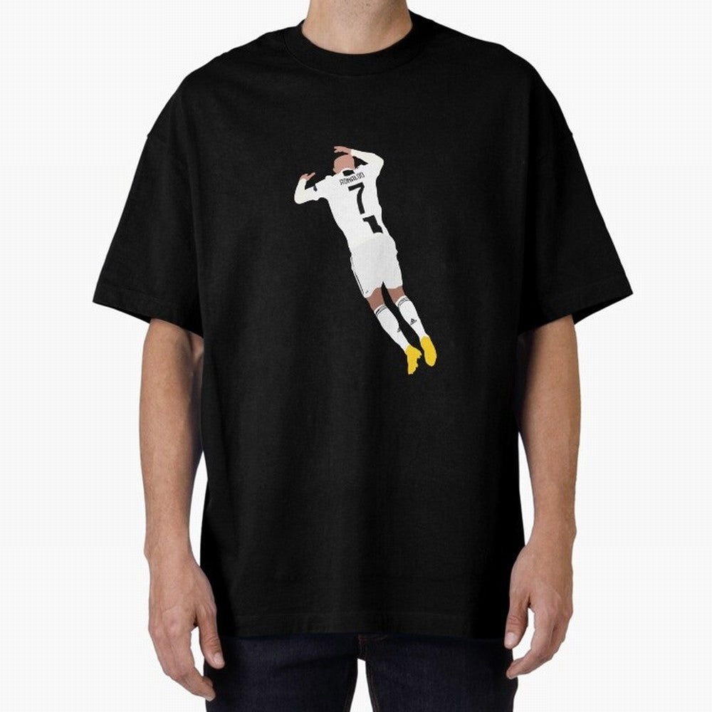 cristiano ronaldo goal celebration Oversized T-Shirt Live the Energy of Global Football Passion for FIFA World Cup 2026 USA Canada Mexico, Filled with CR7 and Messi, France and Portugal, Worldwide Fan Energy, Dramatic Goals, Stadium Lights and