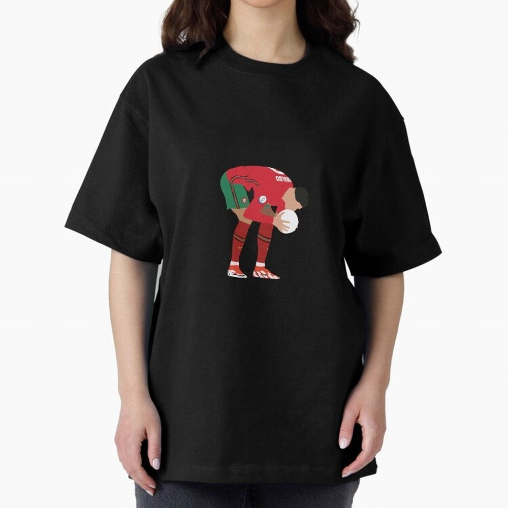 cristiano ronaldo ball kiss Oversized T-Shirt Show Match Day Excitement for Global Football Passion for FIFA World Cup 2026 USA Canada Mexico, Celebrating Cristiano Ronaldo, Haaland and CR7, England, France and Netherlands, Sports Nostalgia,
