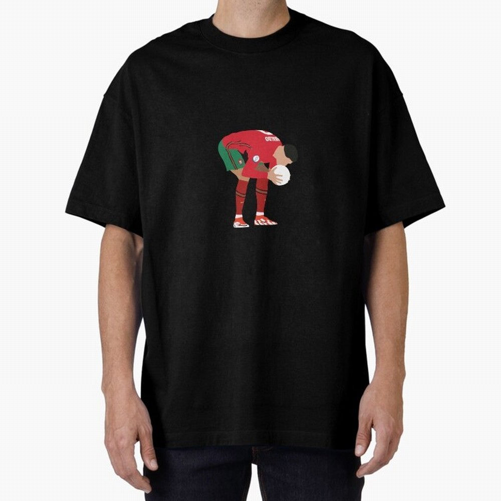cristiano ronaldo ball kiss Oversized T-Shirt Show Match Day Excitement for Global Football Passion for FIFA World Cup 2026 USA Canada Mexico, Celebrating Cristiano Ronaldo, Haaland and CR7, England, France and Netherlands, Sports Nostalgia,