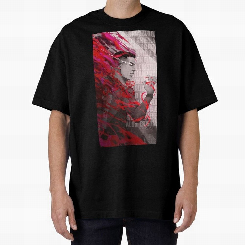 Cristiano Ronaldo x Blue Lock Oversized T-Shirt Support the Legends of FIFA World Cup 2026 Group Stage Capturing Messi, CR7 and Mbappe, Argentina Energy, Champion Mindset, Group Stage Buzz, Knockout Tension and Passionate Fan Culture; Made for